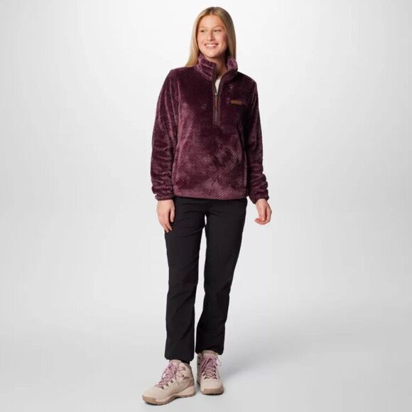 Columbia Women's Fire Side Quarter Zip Sherpa Fleece jacket size small - Picture 2 of 10